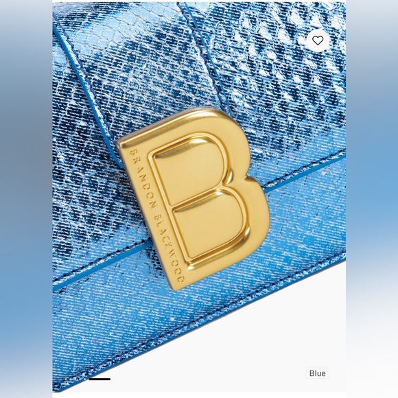 Brandon Blackwood Nia Metallic Python Shoulder Bag - Picture 6 of 16